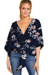 Women's Leopard Print Floral Tie Front Shirt